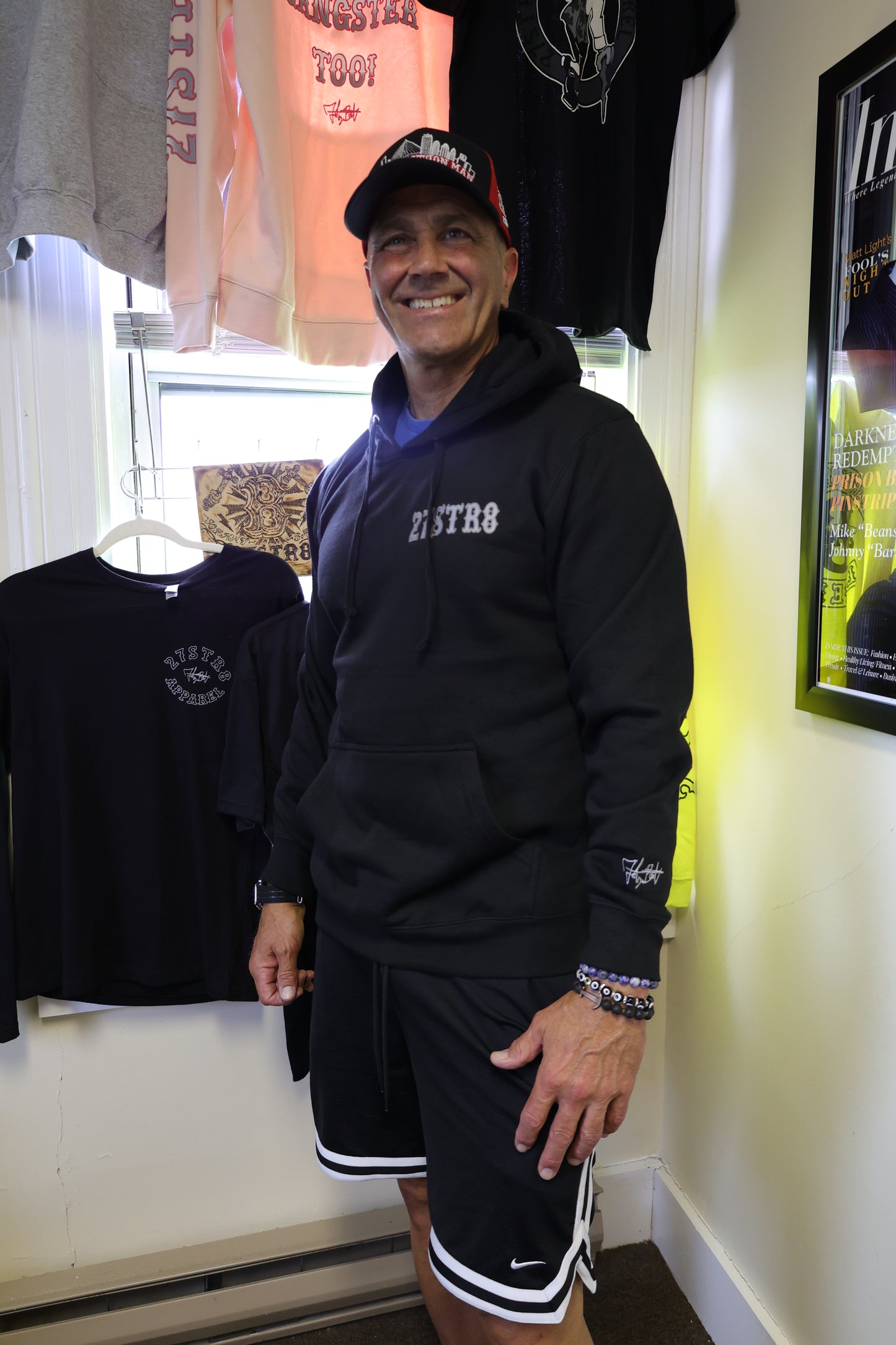 Pull-over Embroidered Black Hoodie