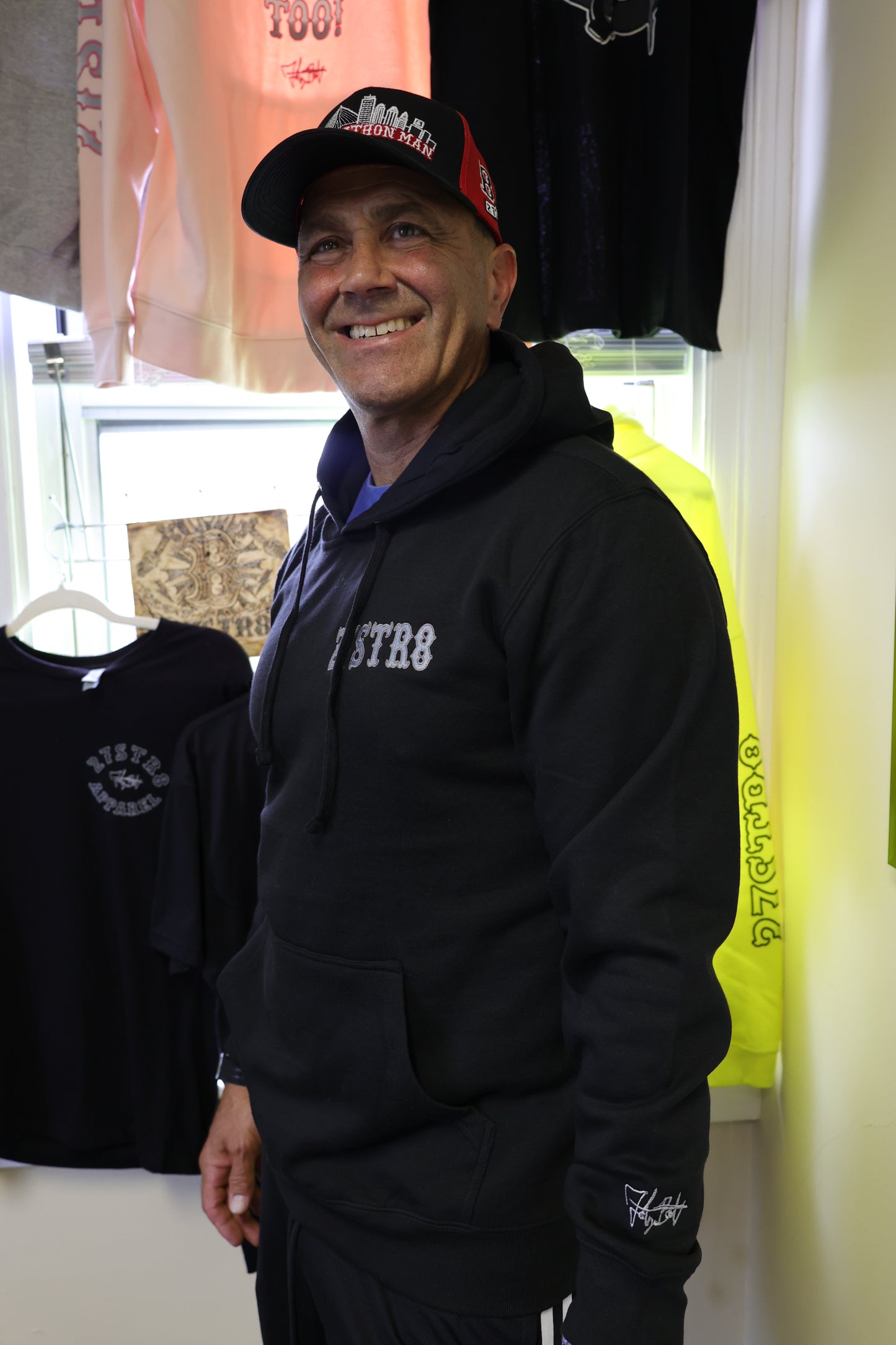 Pull-over Embroidered Black Hoodie