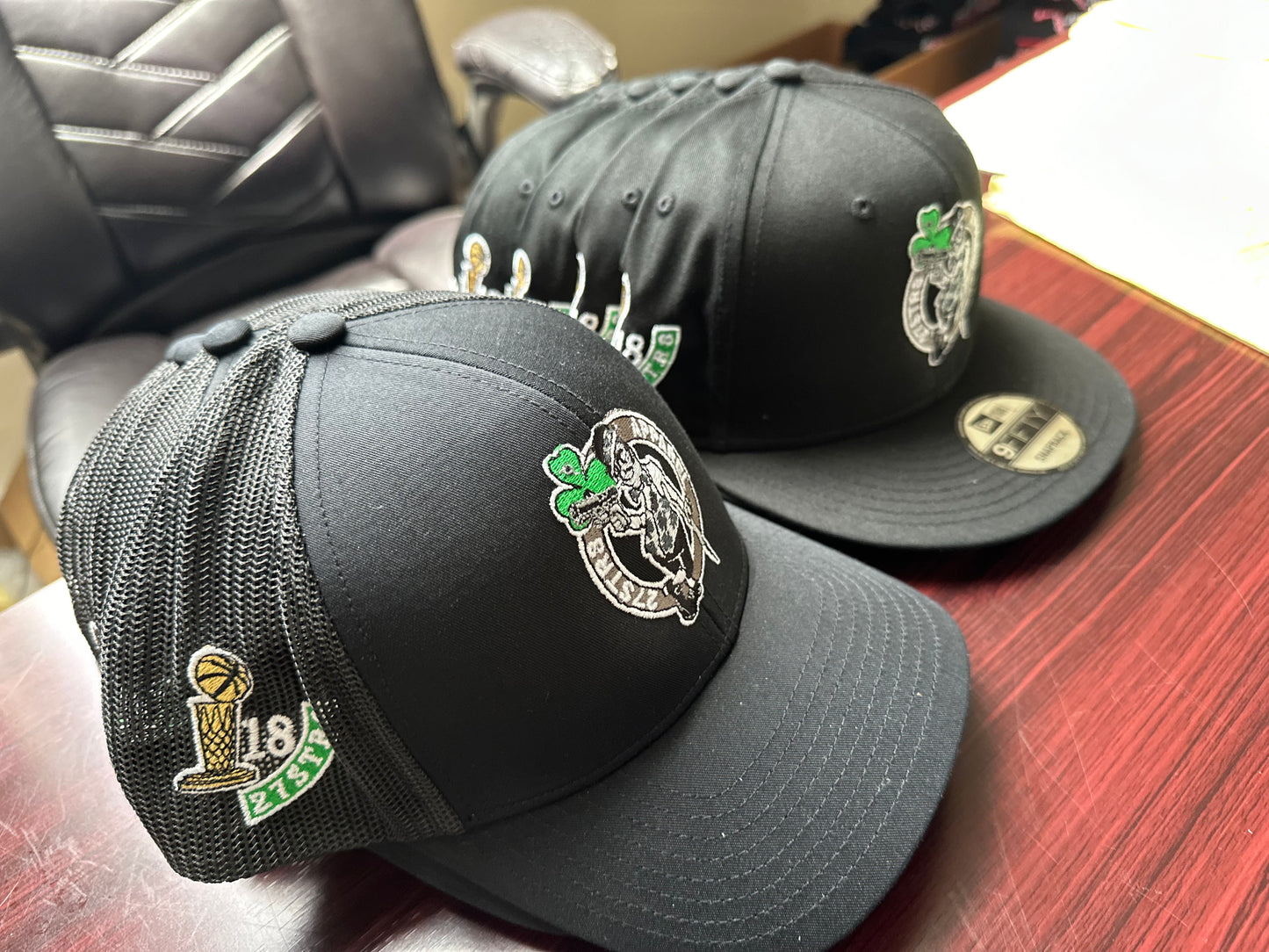 Black Celtics-themed Trucker hat