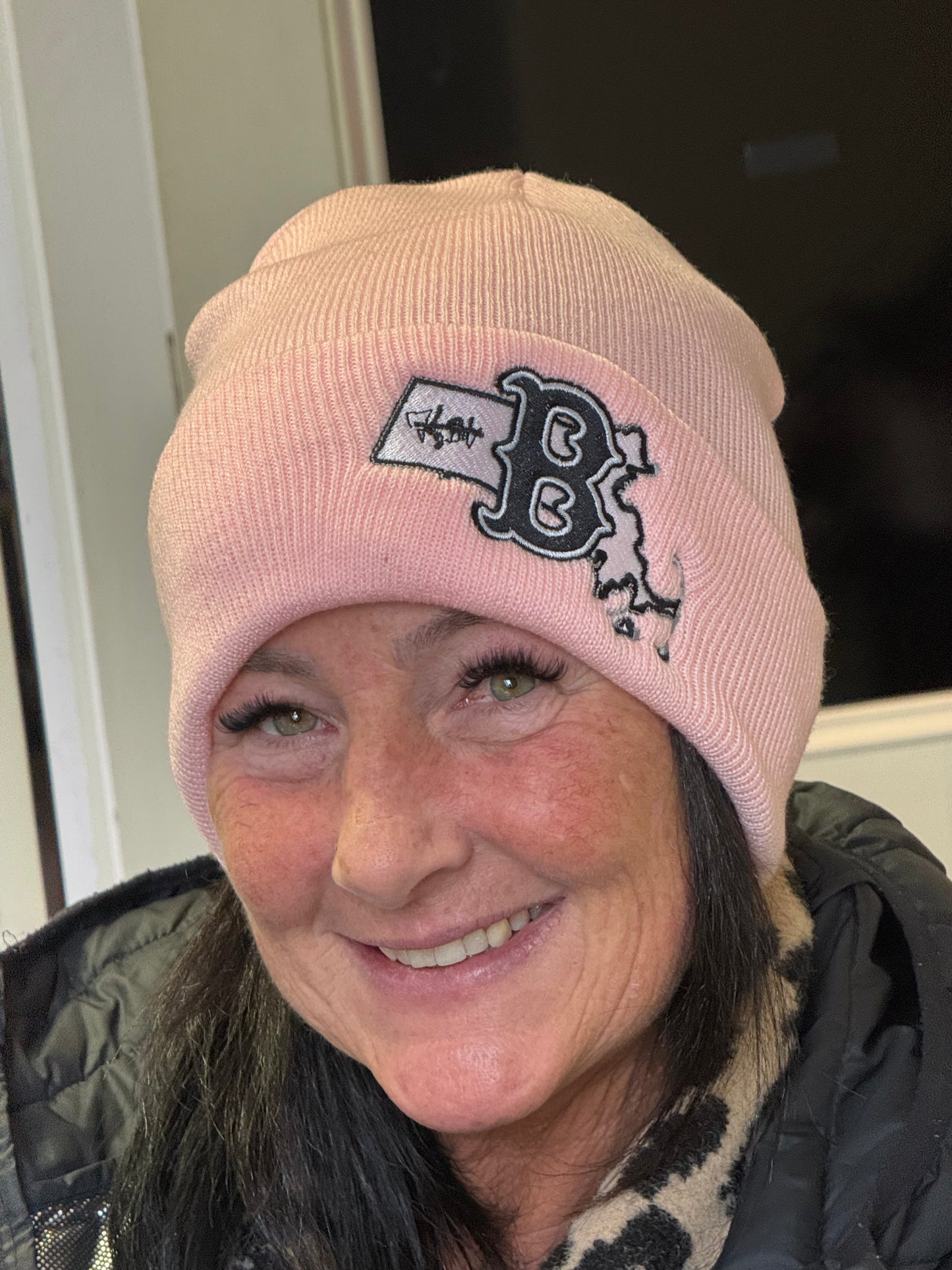 NEW!!! Pink, folded rim (winter hat)