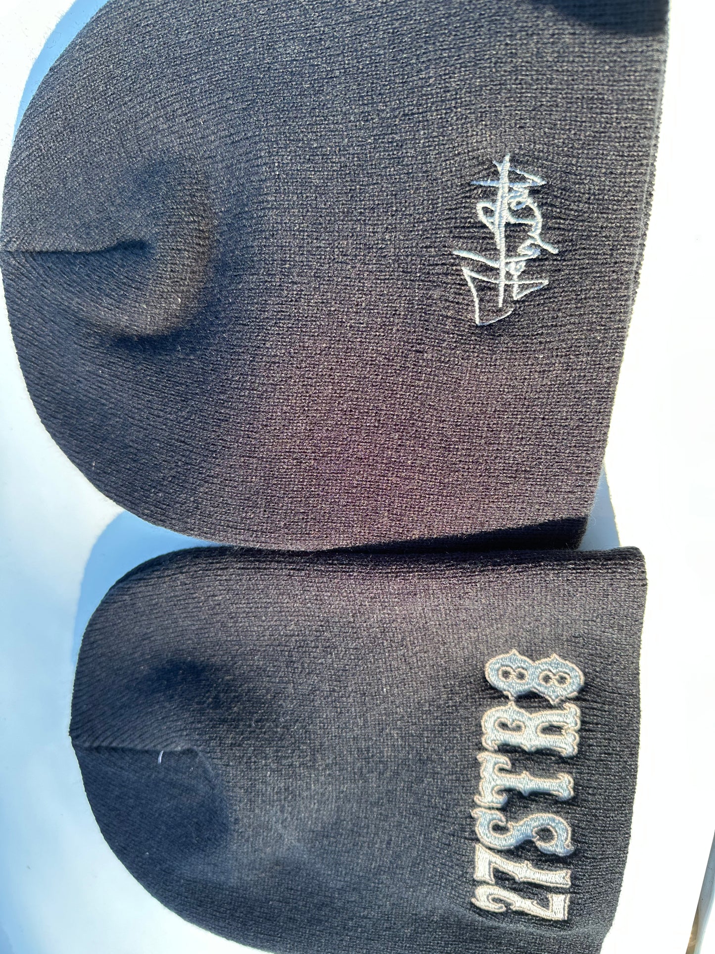 NEW!!! Black Beanie with gray embroidery Original 27str8 design(winter hat)